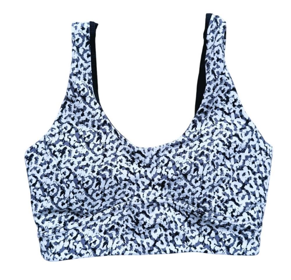 Varley Kellam Padded Sports Bra Small Black White Athleisure Yoga Pilates Gym